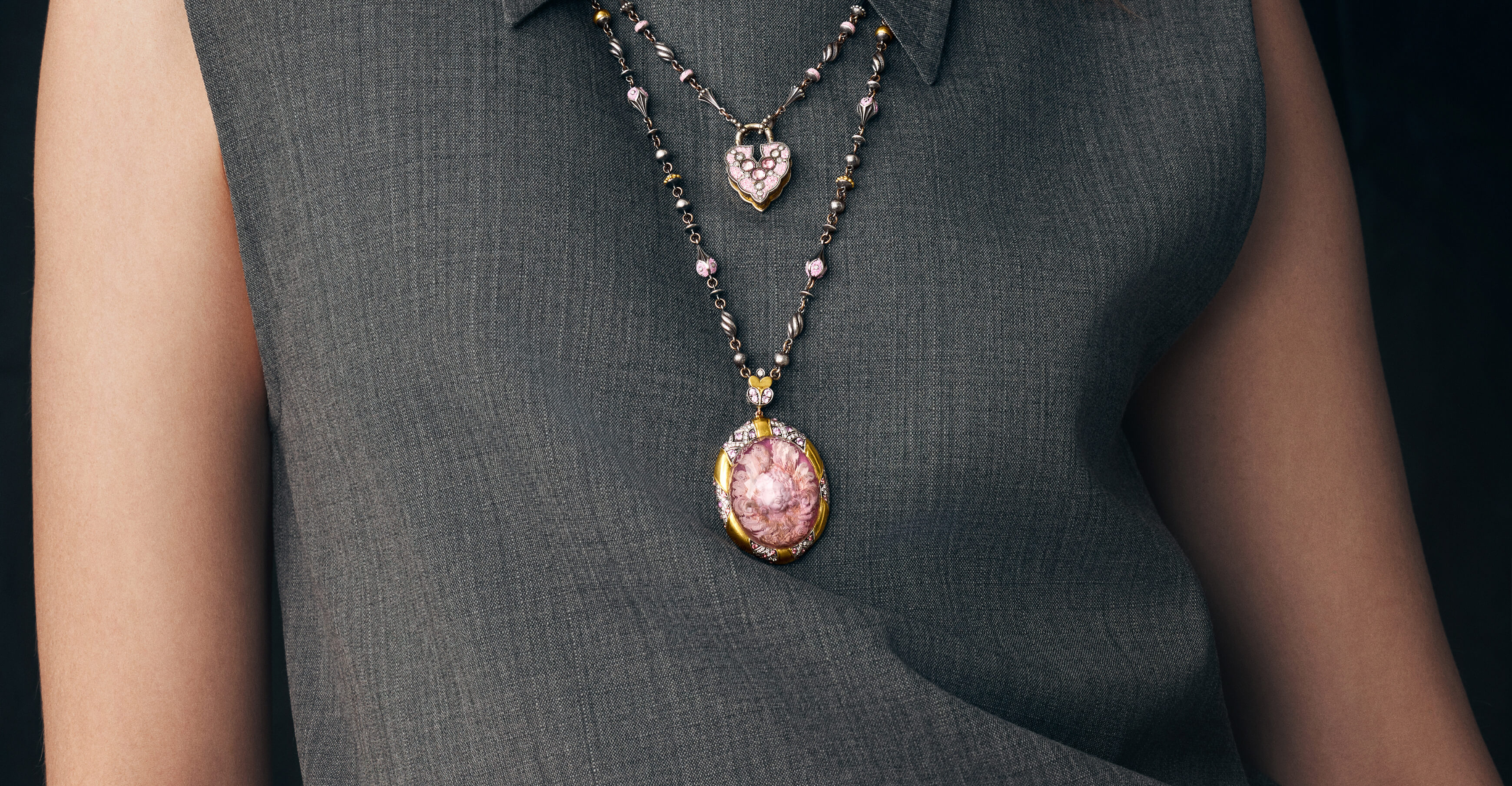 Padlock Pendants,<br>Magical Reverse<br>Intaglio Necklaces