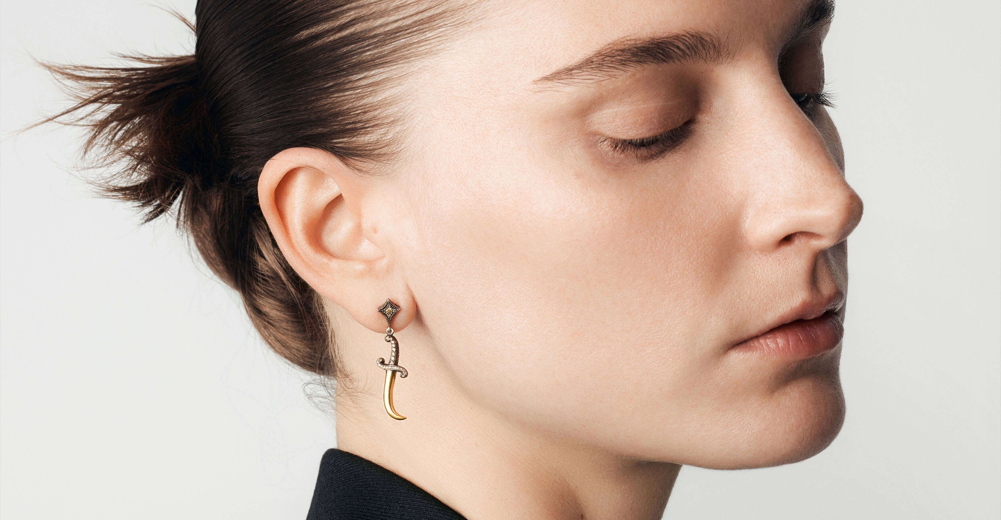 The Sevan Dagger,<br>in earrings